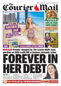 October 31, 2017 The Courier Mail - Forever In Her Debt