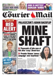 November 4, 2017 The Courier Mail - Mine Shaft