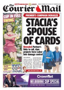 October 6, 2017 The Courier Mail - Stacia's Spouse Of Cards