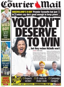 November 25, 2017 The Courier Mail - You Don't Deserve To Win