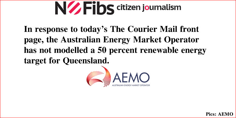 AEMO has not modelled a 50 percent renewable energy target for Qld #qldvotes #qldpol @Qldaah